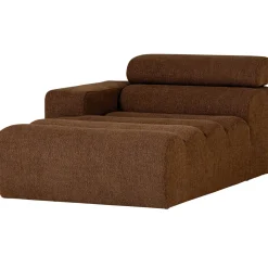 Woood Chaise Longue Novi Element Arm Links Bouclé Mokkabruin