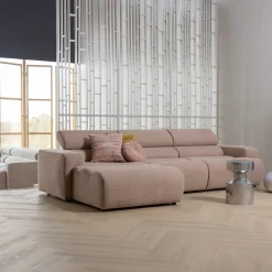 Woood Chaise Longue Novi Element Arm Links Bouclé Taupe