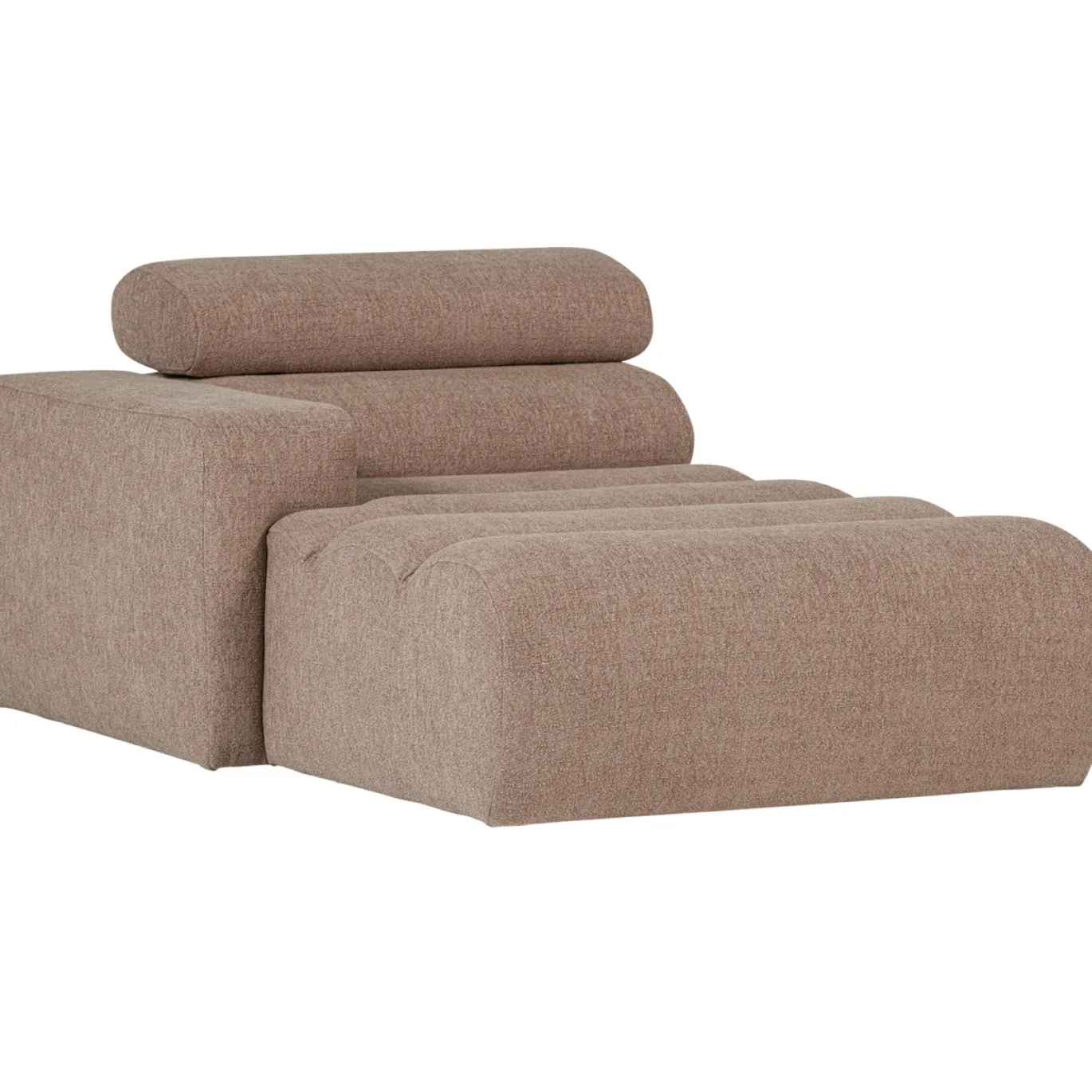 Woood Chaise Longue Novi Element Arm Links Bouclé Taupe