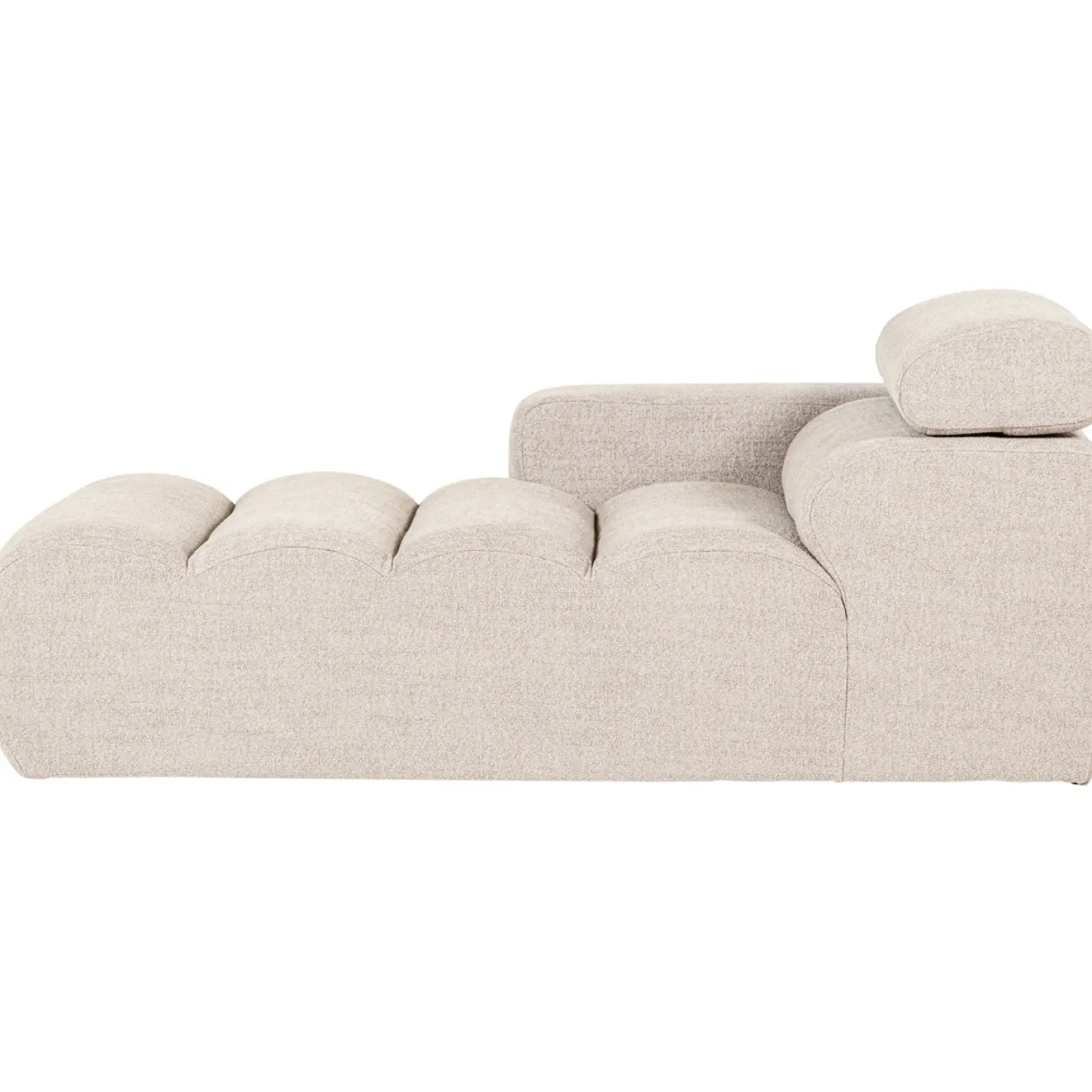 Woood Chaise Longue Novi Element Arm Links Bouclé Naturel