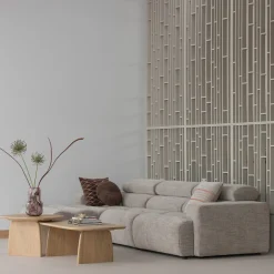 Woood Chaise Longue Novi Element Arm Links Bouclé Naturel