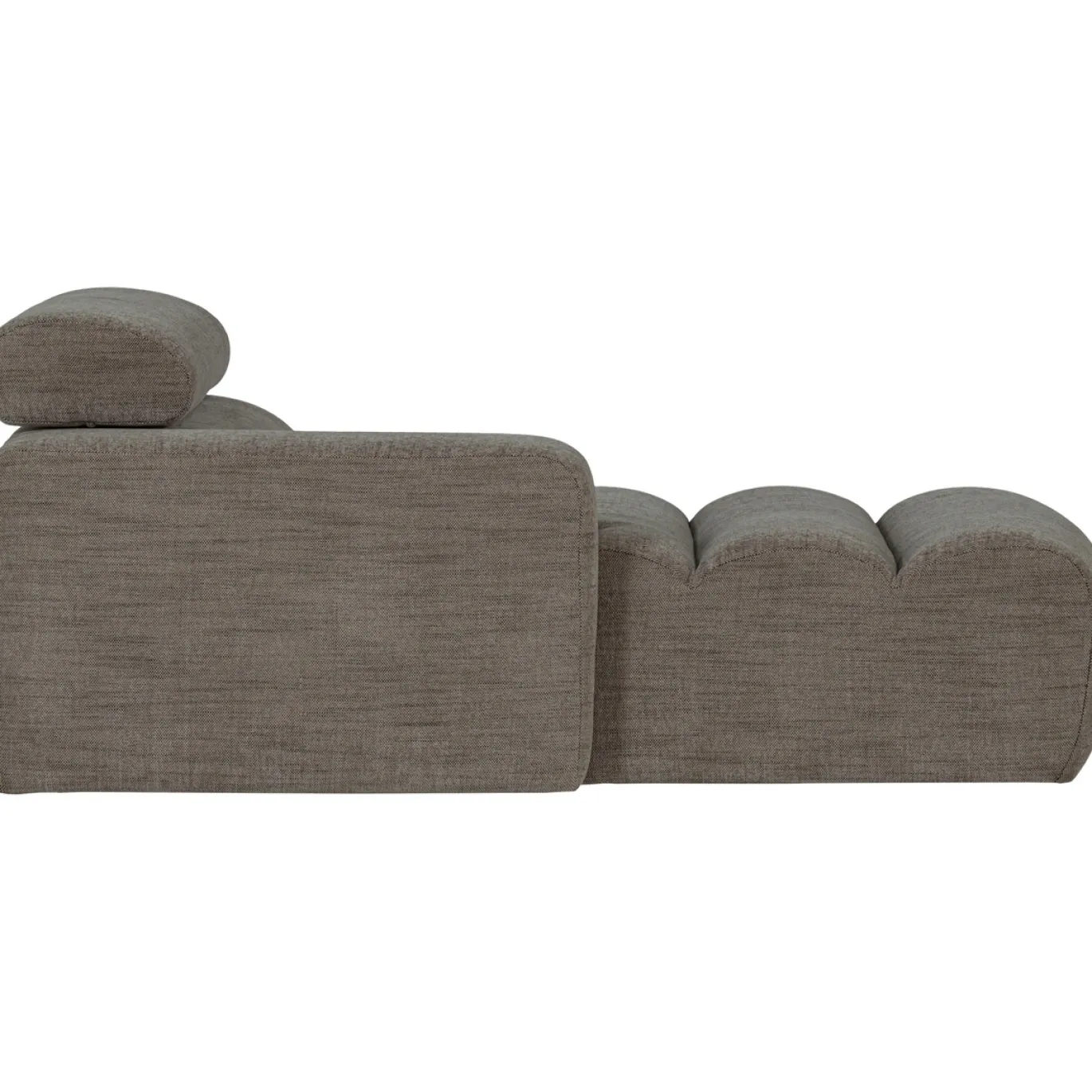 Woood Chaise Longue Novi Element Arm Links Grijs Melange