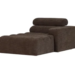 Woood Chaise Longue Novi Element Arm Links Ribstof Taupe