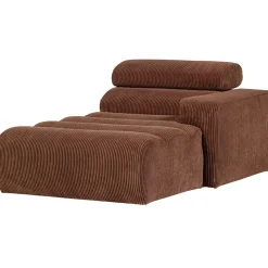 Woood Chaise Longue Novi Element Arm Rechts Ribstof Terra