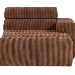 Woood Chaise Longue Novi Element Arm Rechts Ribstof Terra