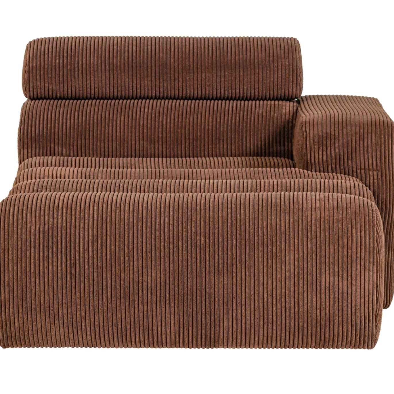 Woood Chaise Longue Novi Element Arm Rechts Ribstof Terra
