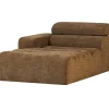 Woood Chaise Longue Novi Element Arm Links Karamelbruin Melange