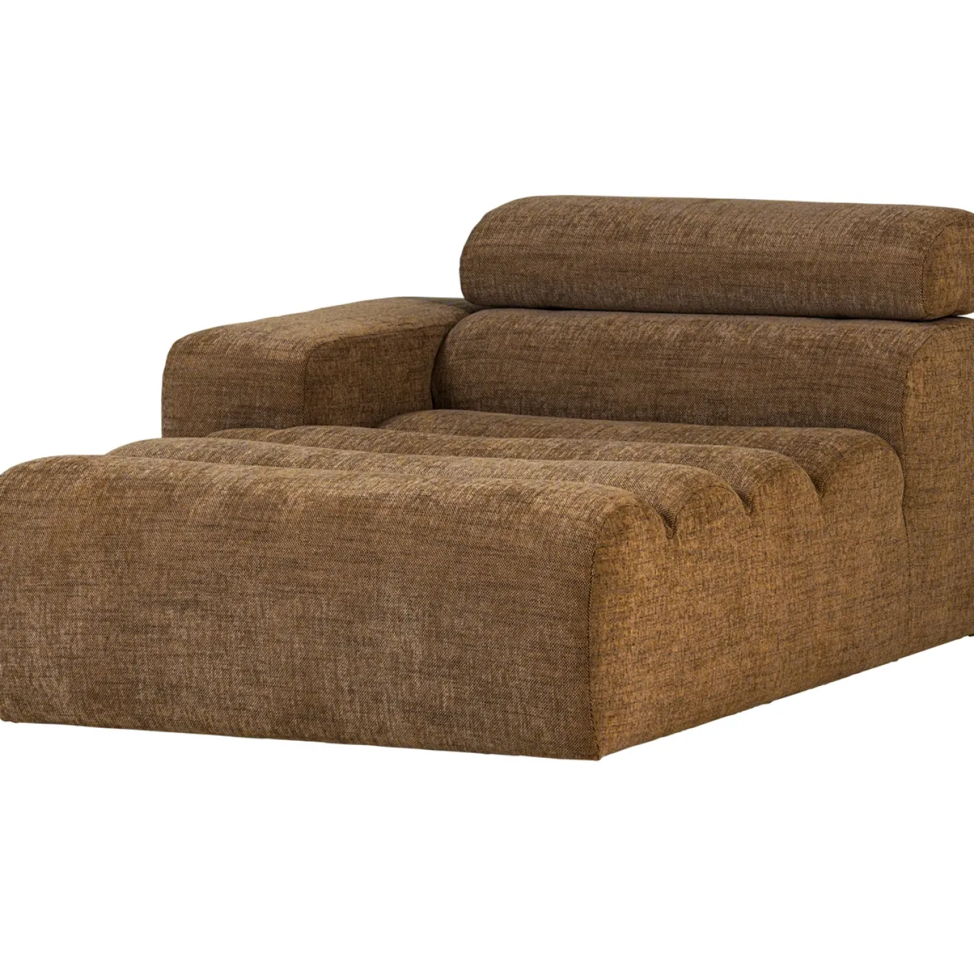 Woood Chaise Longue Novi Element Arm Links Karamelbruin Melange