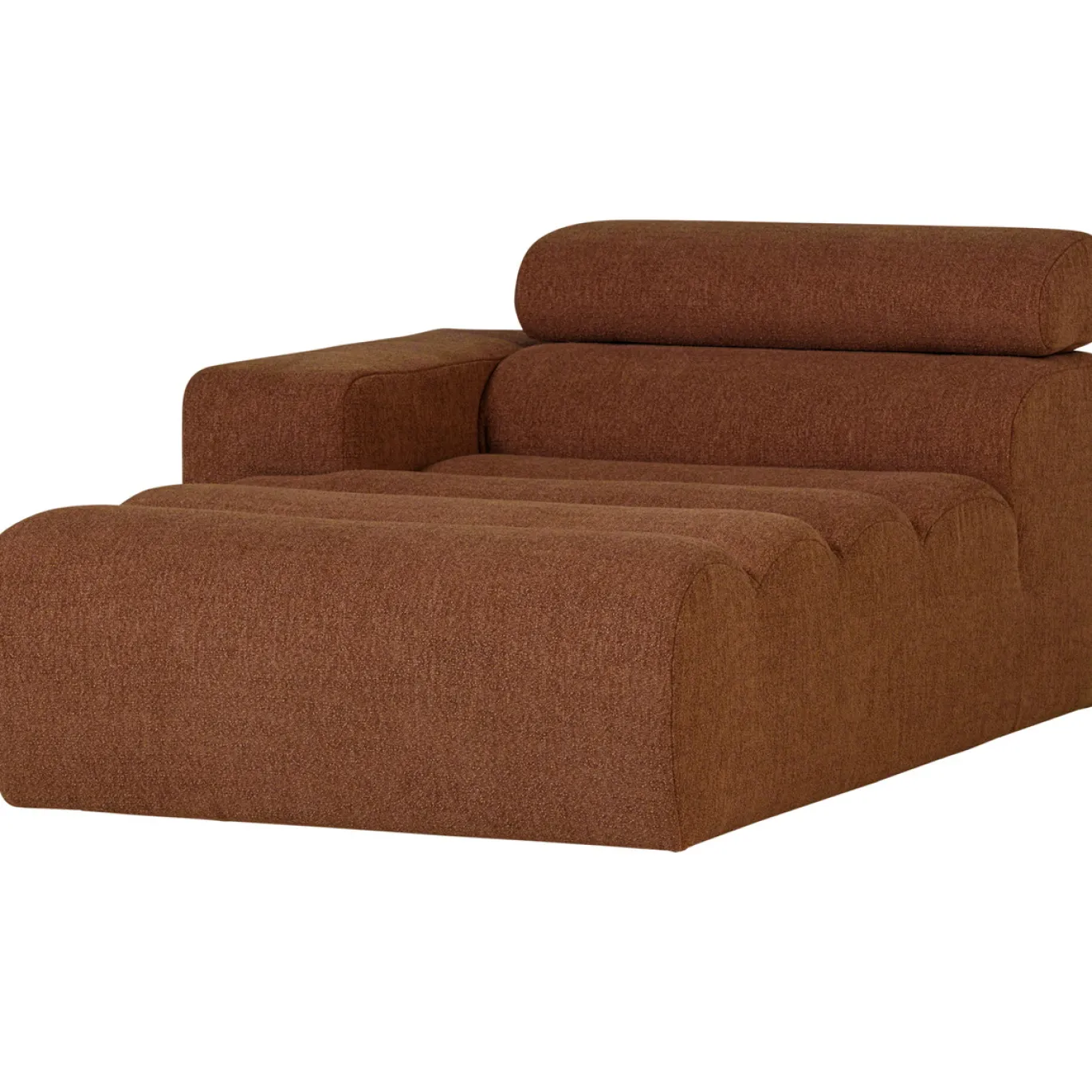 Woood Chaise Longue Novi Element Arm Links Bouclé Terra