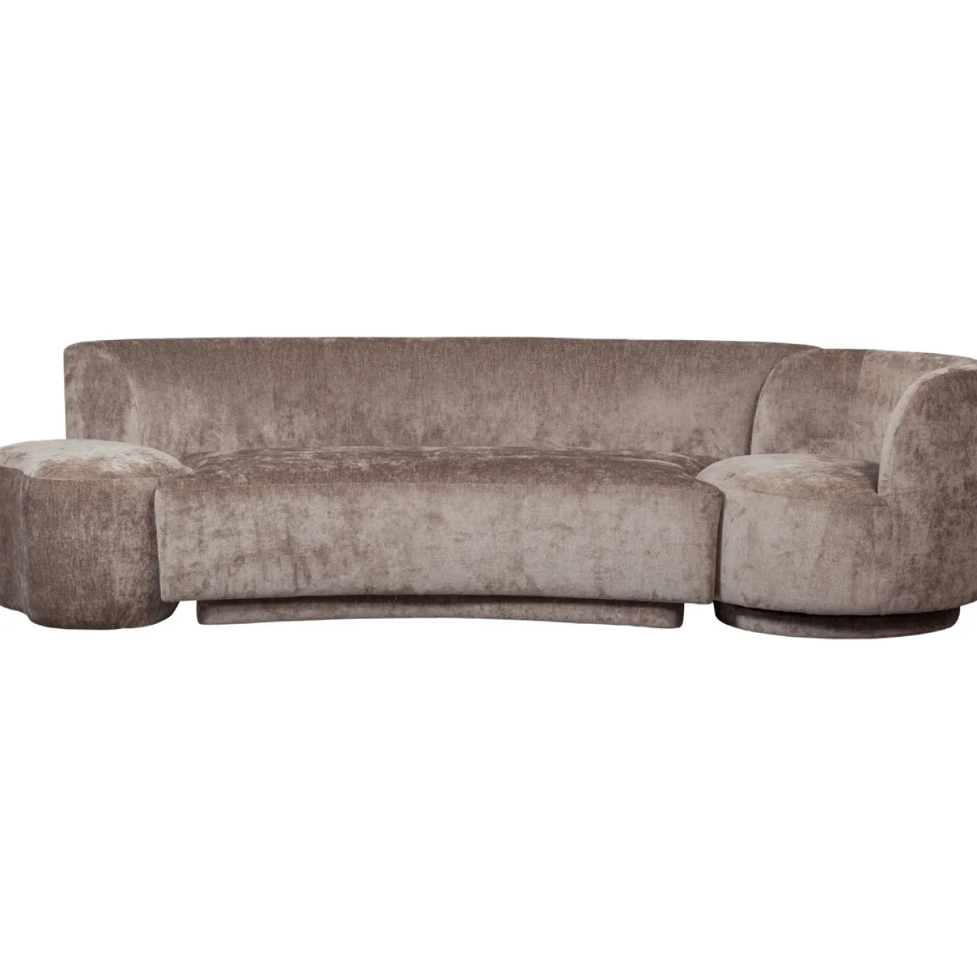 Woood Combi-popular: Bank + Fauteuil + Poef Taupe