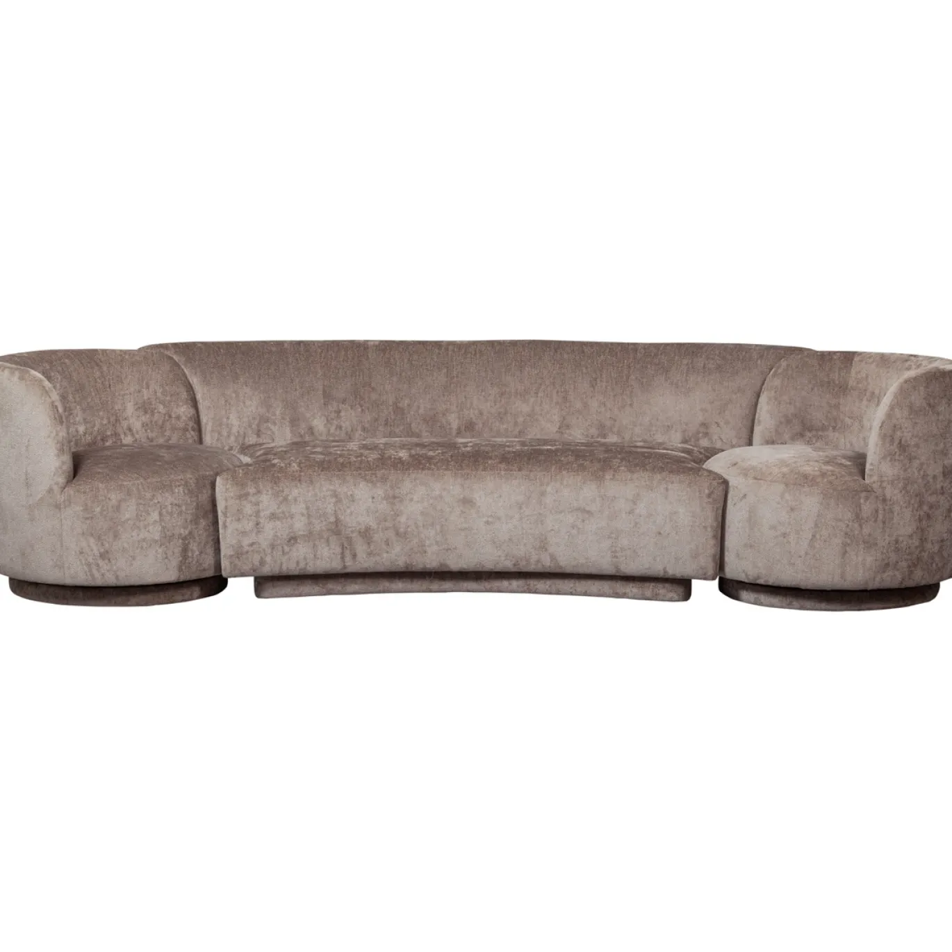 Woood Combi-popular: Bank + Fauteuils Taupe