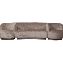 Woood Combi-popular: Bank + Fauteuils Taupe