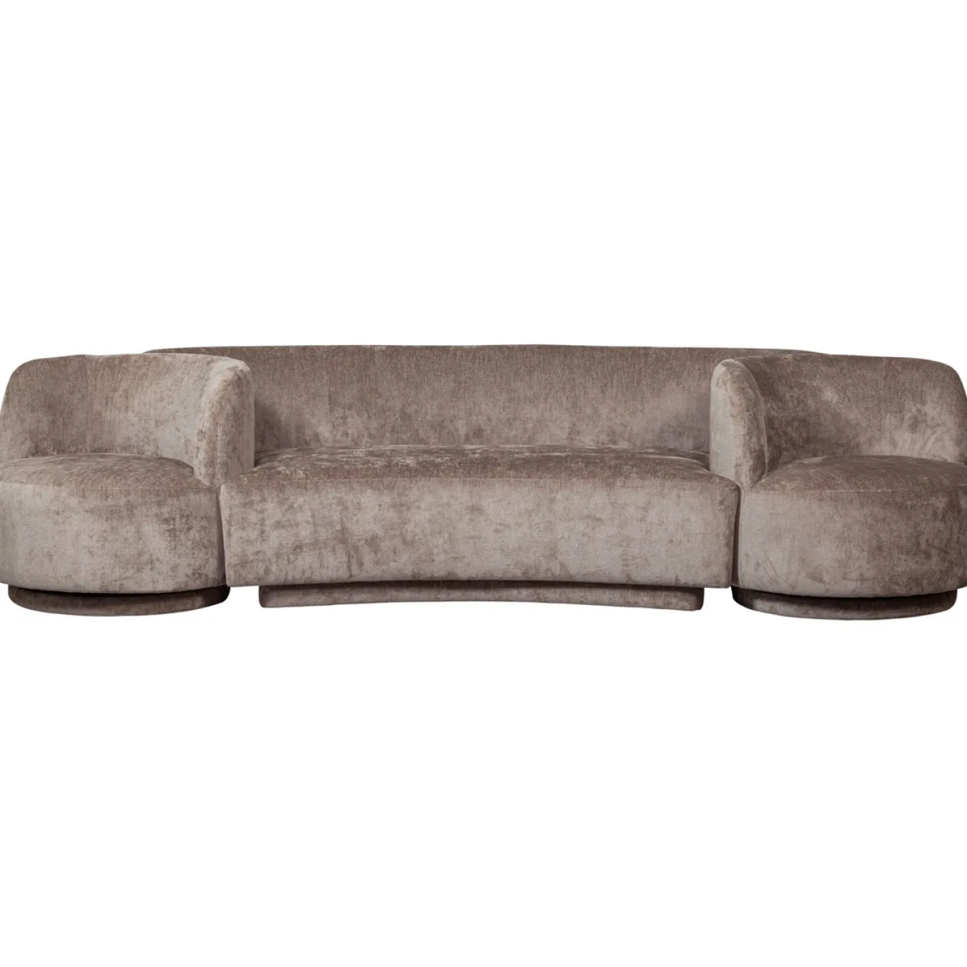 Woood Combi-popular: Bank + Fauteuils Taupe