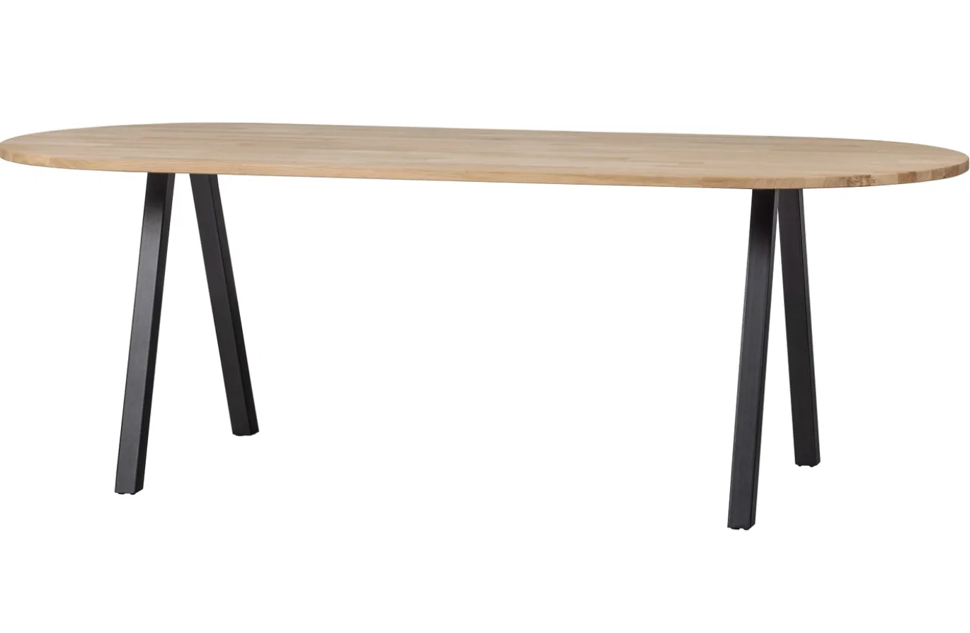 Woood Combi-tablo: Ovaal Eiken & 2-standen Poot