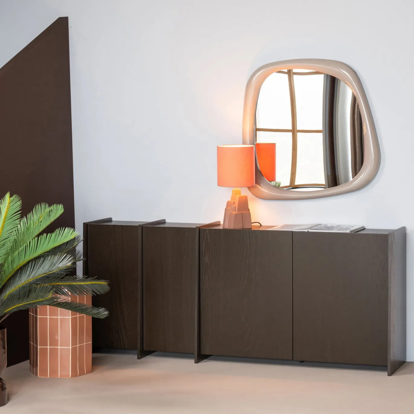Woood Decoratieve Bijzettafel Plu Keramiek Oudroze 54x38x32cm