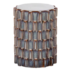 Woood Decoratieve Bijzettafel Axu Ø35x45cm Keramiek Grijsblauw