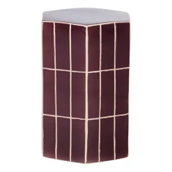 Woood Decoratieve Bijzettafel Plu 42x30x26cm Keramiek Paars