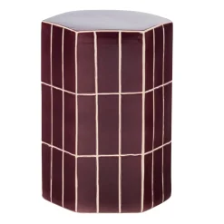 Woood Decoratieve Bijzettafel Plu 42x30x26cm Keramiek Paars