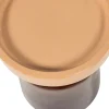 Woood Decoratieve Bijzettafel Tumo Ø35x44cm Keramiek Paars/bruin