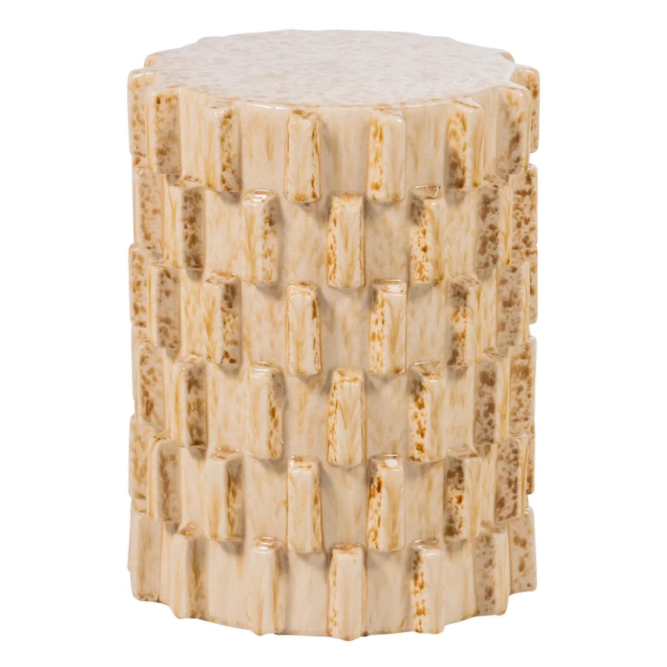 Woood Decoratieve Bijzettafel Axu Ø35x45cm Keramiek Zand