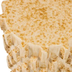 Woood Decoratieve Bijzettafel Axu Ø35x45cm Keramiek Zand