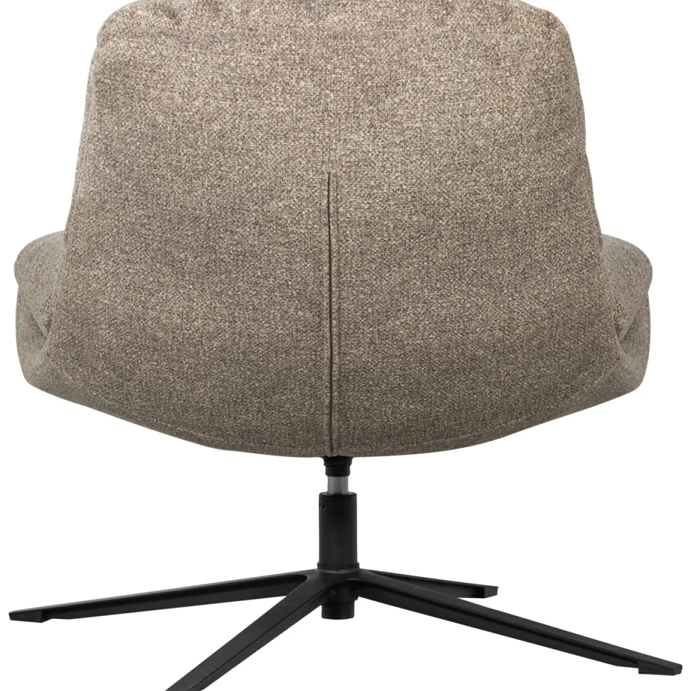 Woood Draaifauteuil Arve Bedrukte Stof Naturel Melange