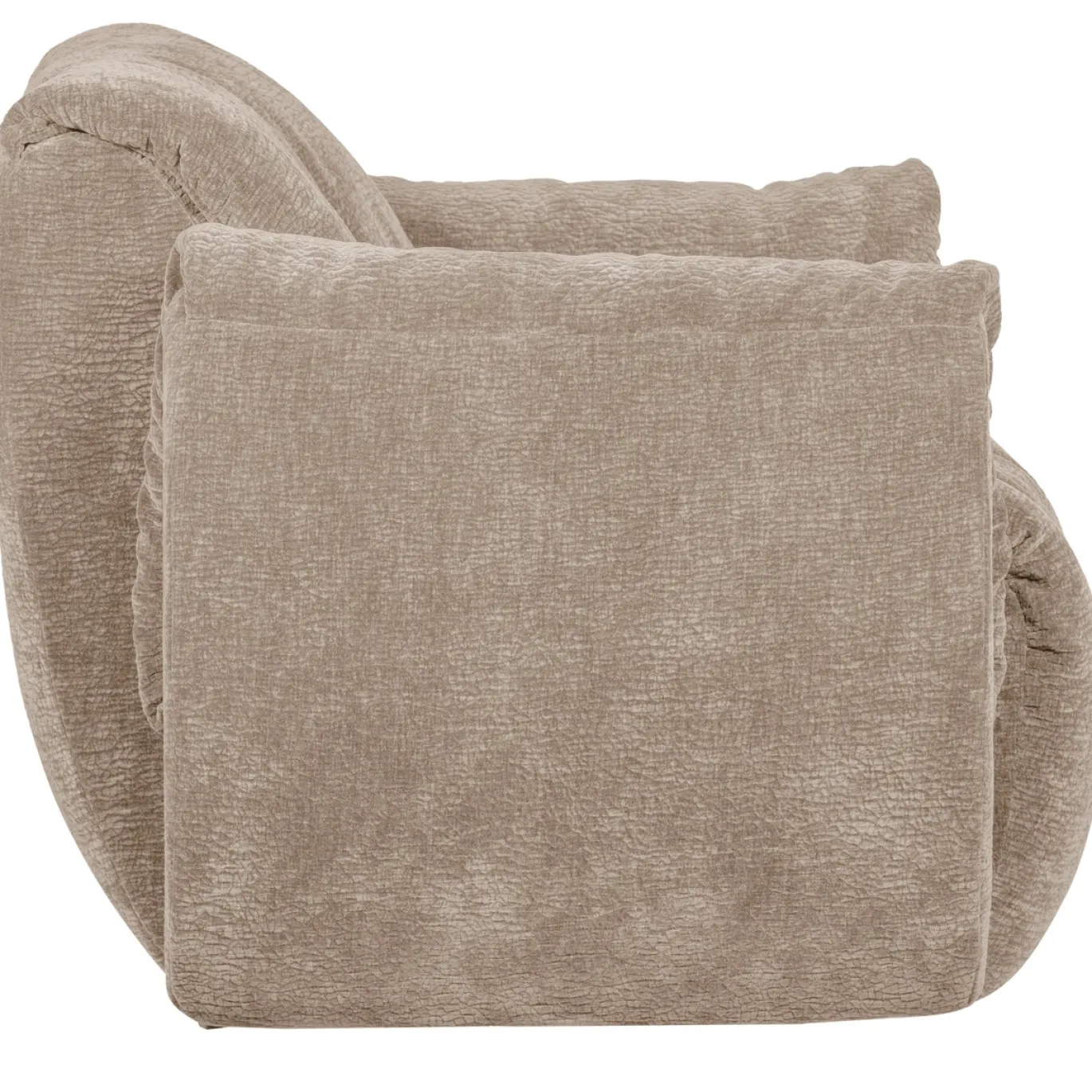 Woood Draaifauteuil Baggy 3d Chenille Zand