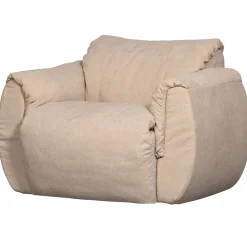 Woood Draaifauteuil Baggy Geweven Chenille Zand