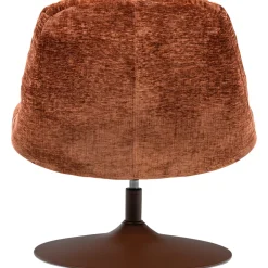 Woood Draaifauteuil Elvi Chenille Structuur Roestbruin