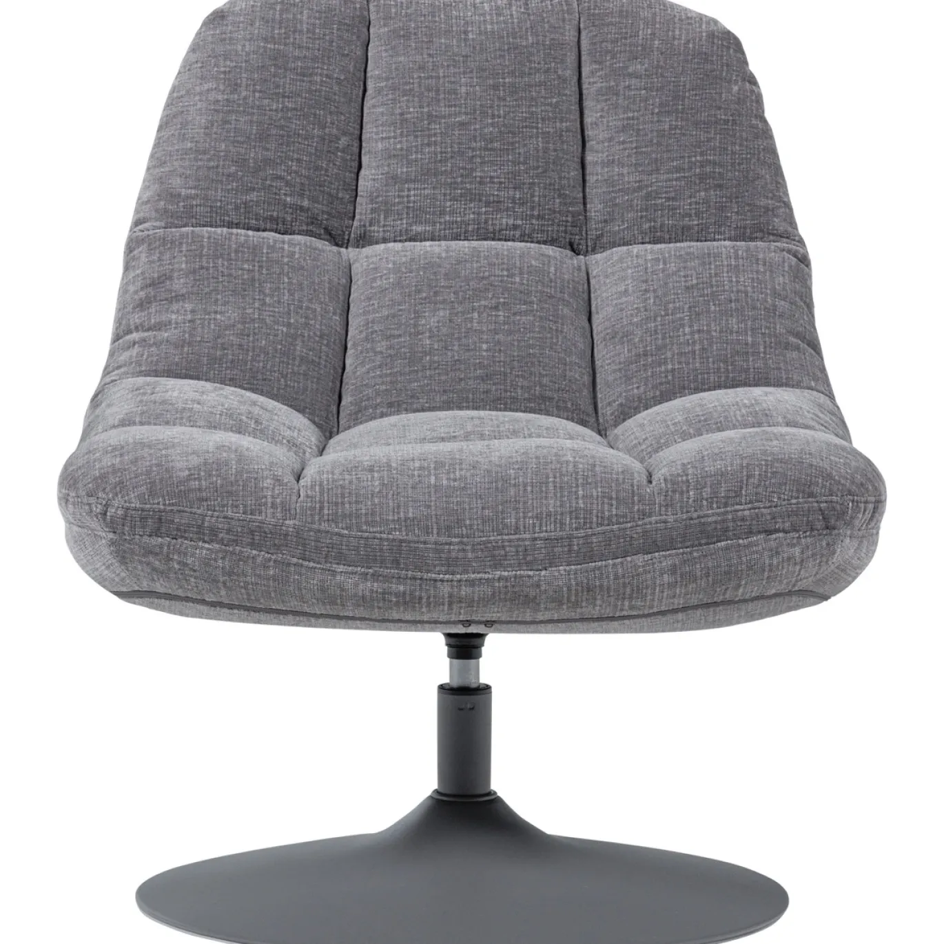 Woood Draaifauteuil Elvi Chenille Structuur Lichtgrijs