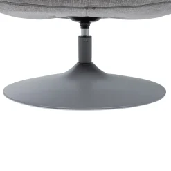 Woood Draaifauteuil Elvi Chenille Structuur Lichtgrijs