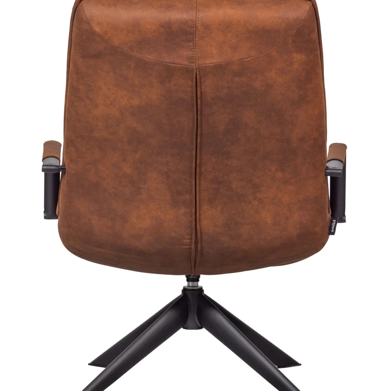 Woood Draaifauteuil Jouke Met Armleuning Leerlook Cognac