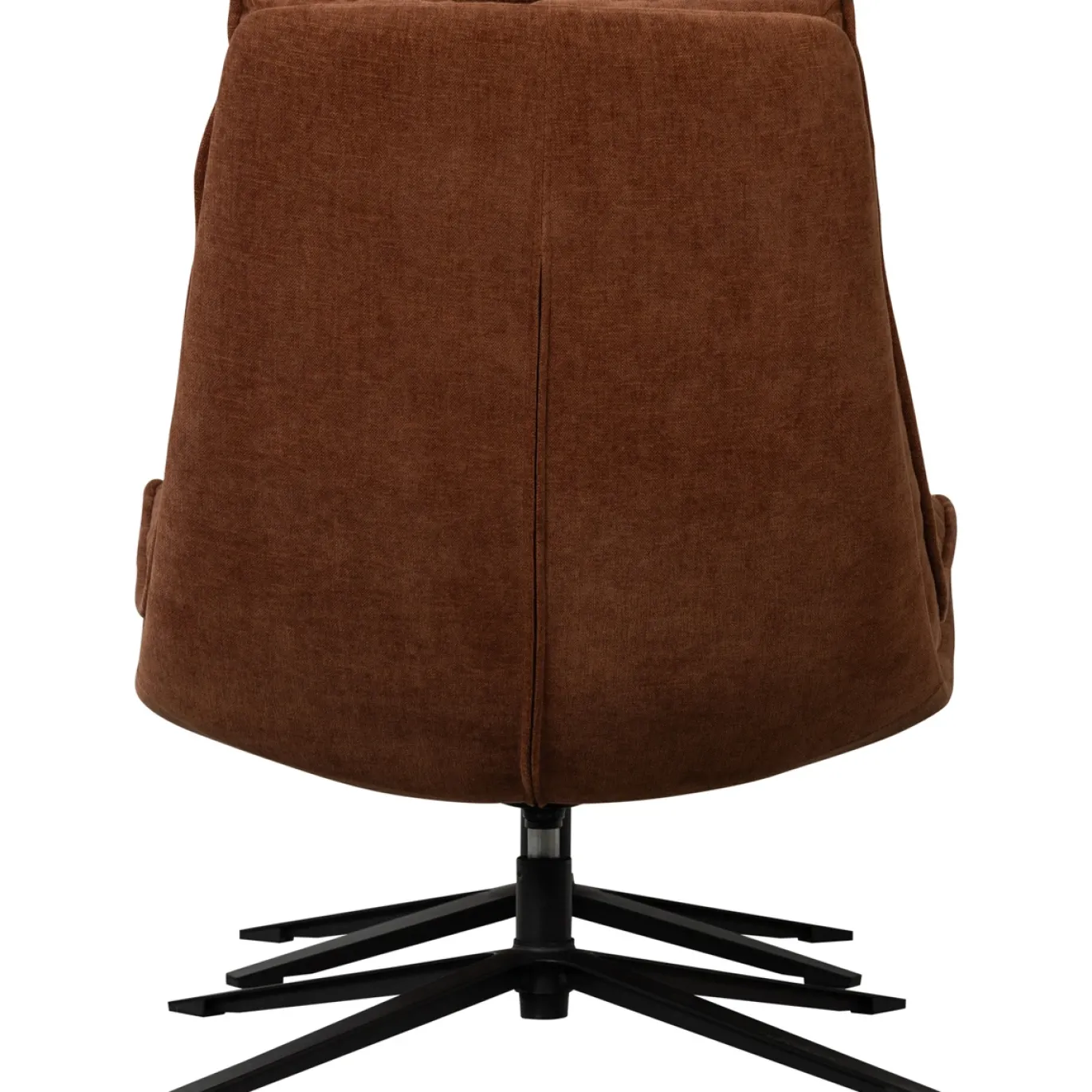 Woood Draaifauteuil Kube Met Hocker Bruin