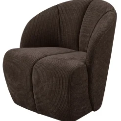 Woood Draaifauteuil Mojo Ribstof Bruin