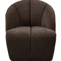 Woood Draaifauteuil Mojo Ribstof Bruin