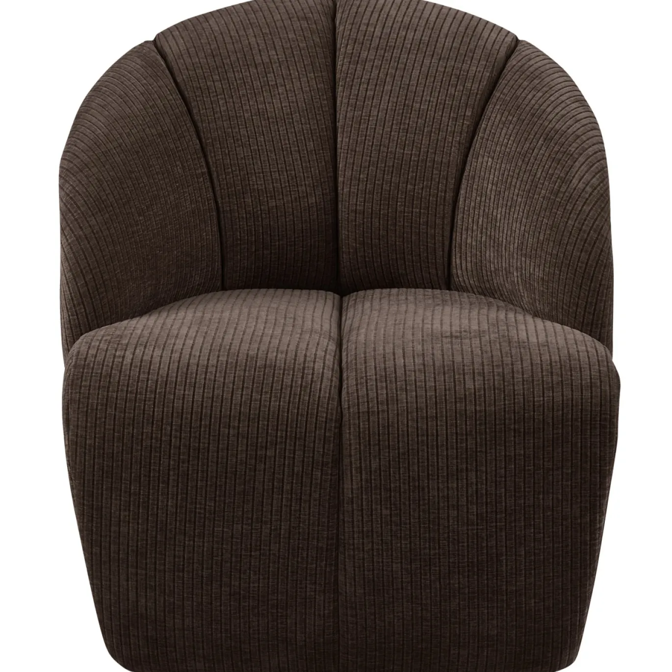 Woood Draaifauteuil Mojo Ribstof Bruin