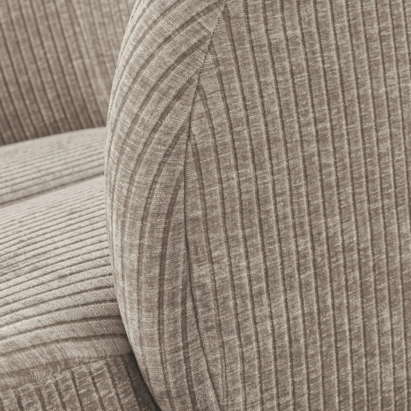 Woood Draaifauteuil Mojo Ribstof Donker Zand