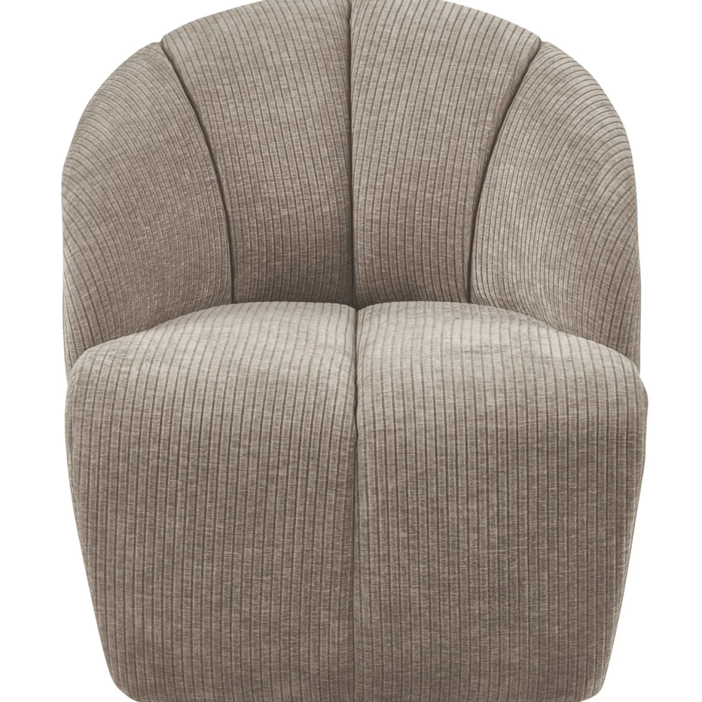 Woood Draaifauteuil Mojo Ribstof Donker Zand
