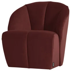 Woood Draaifauteuil Mojo Velvet Kastanjebruin