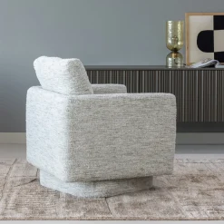 Woood Draaifauteuil Oska Naturel Melange