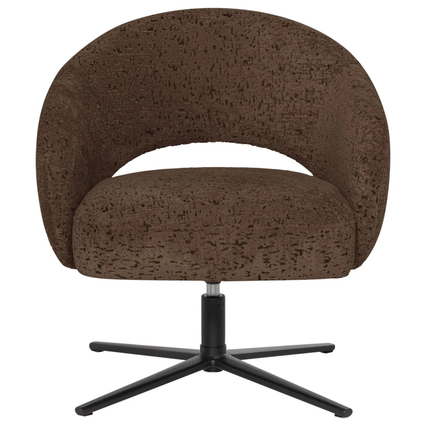 Woood Draaifauteuil Pico Velvet Structuur Bruin
