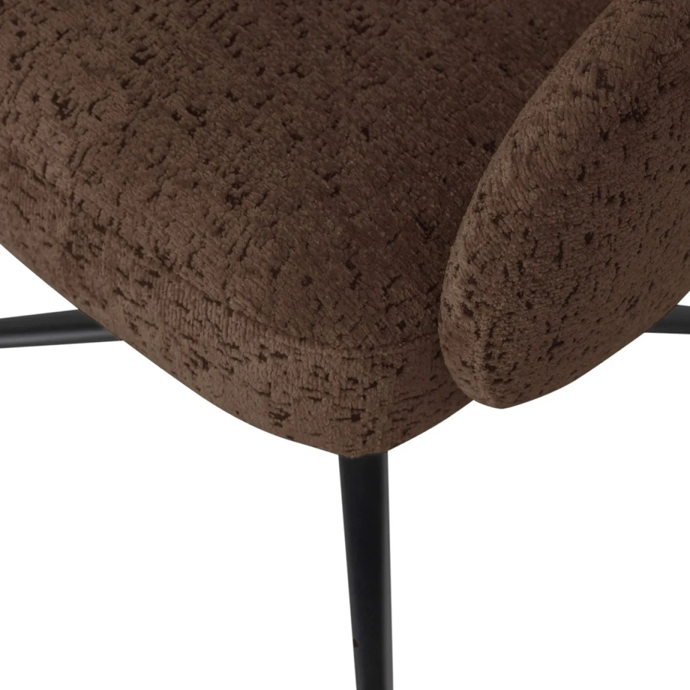 Woood Draaifauteuil Pico Velvet Structuur Bruin