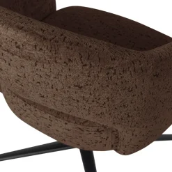 Woood Draaifauteuil Pico Velvet Structuur Bruin