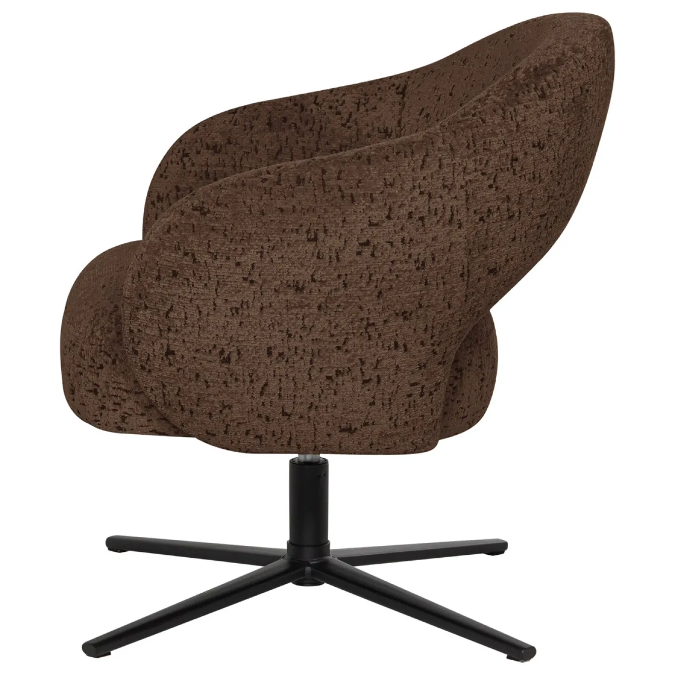 Woood Draaifauteuil Pico Velvet Structuur Bruin