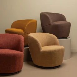 Woood Draaifauteuil Serra Curry
