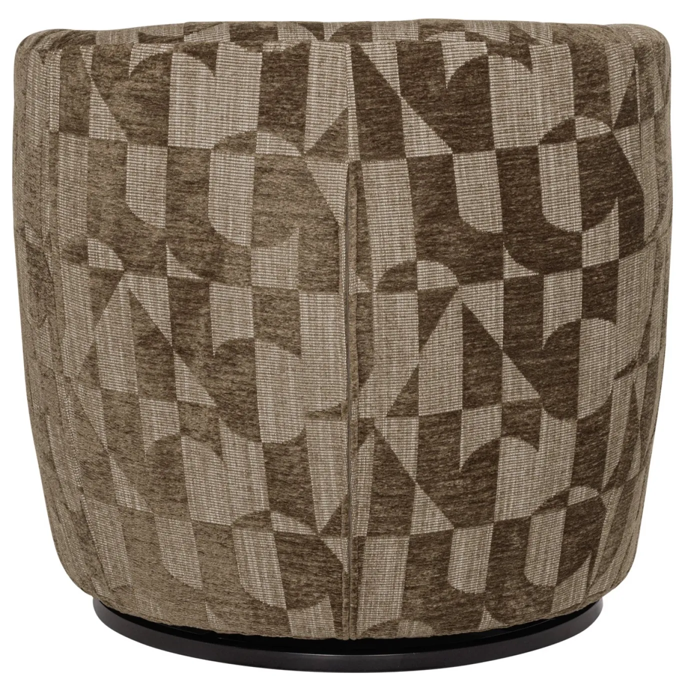 Woood Draaifauteuil Serra Grafisch Patroon Olijfgroen