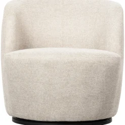 Woood Draaifauteuil Weston Geweven Stof Off White