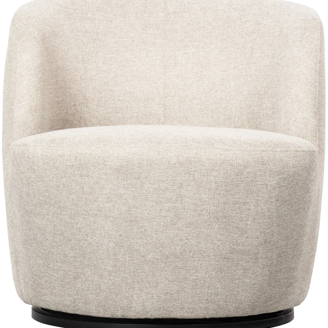 Woood Draaifauteuil Weston Geweven Stof Off White