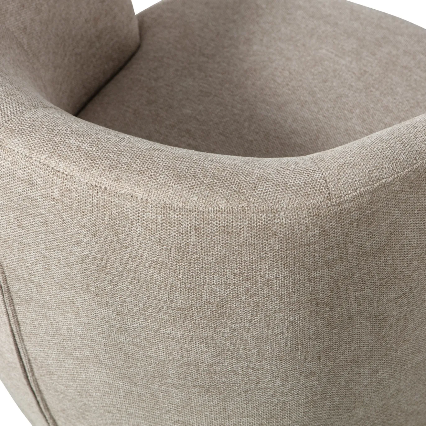 Woood Draaifauteuil Weston Geweven Stof Zand