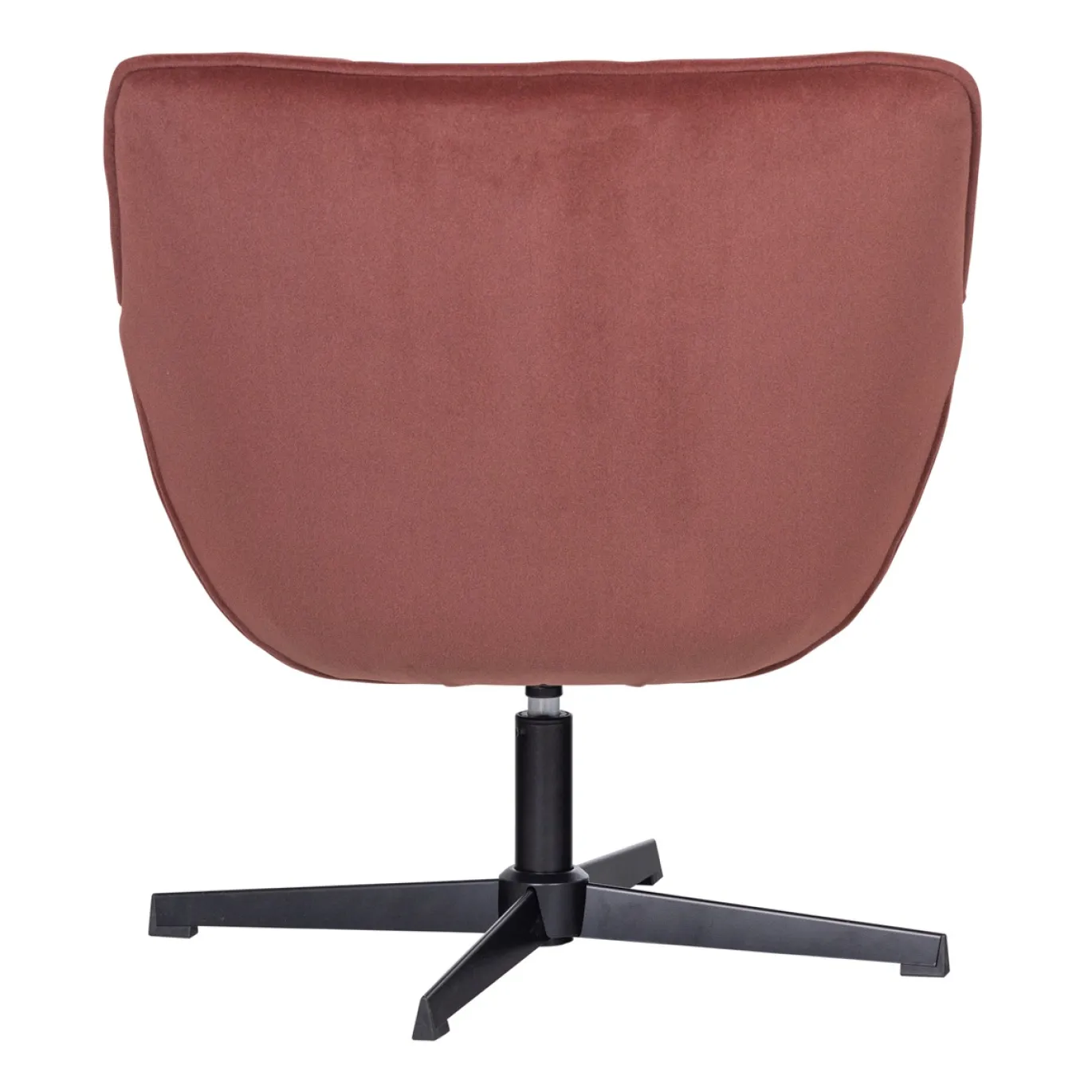 Woood Draaifauteuil Wibo Mat Velvet Bruinrood